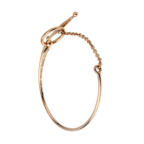 Hermes Filet D Or Rose Gold Bracelet – Opulent Jewelers.